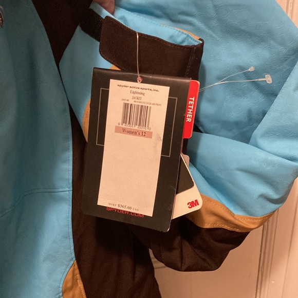 SPYDER Womens blue & brown ski jacket size 12 BRAND NEW - Picture 6 of 11